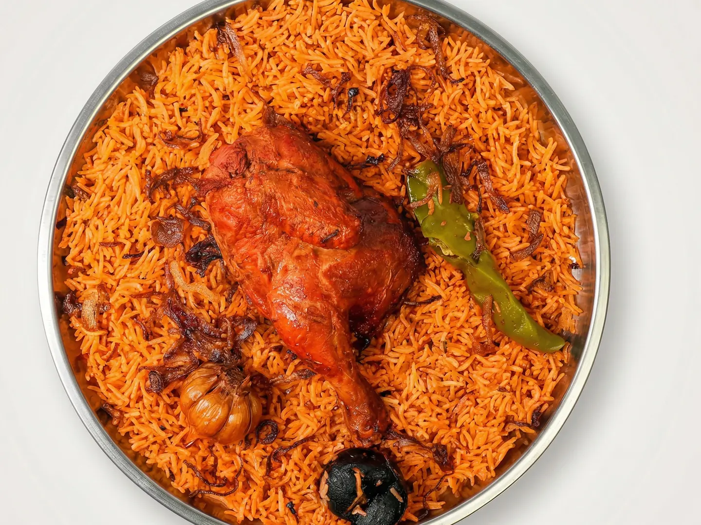 نصف حبة دجاج كبسة حساوية