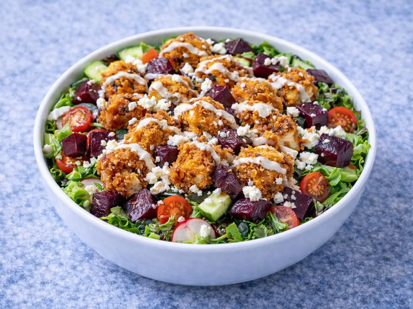 كريسبي دجاج مع شمندر