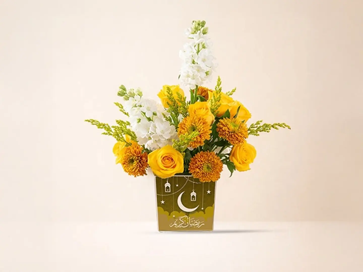 Yellow Flower N Mathiola Ramadan Vase