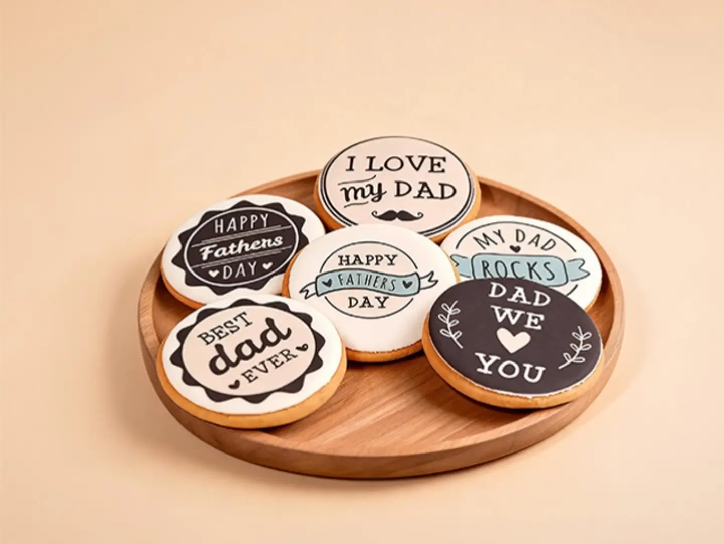 Fathers Day Messages Decorated Cookies