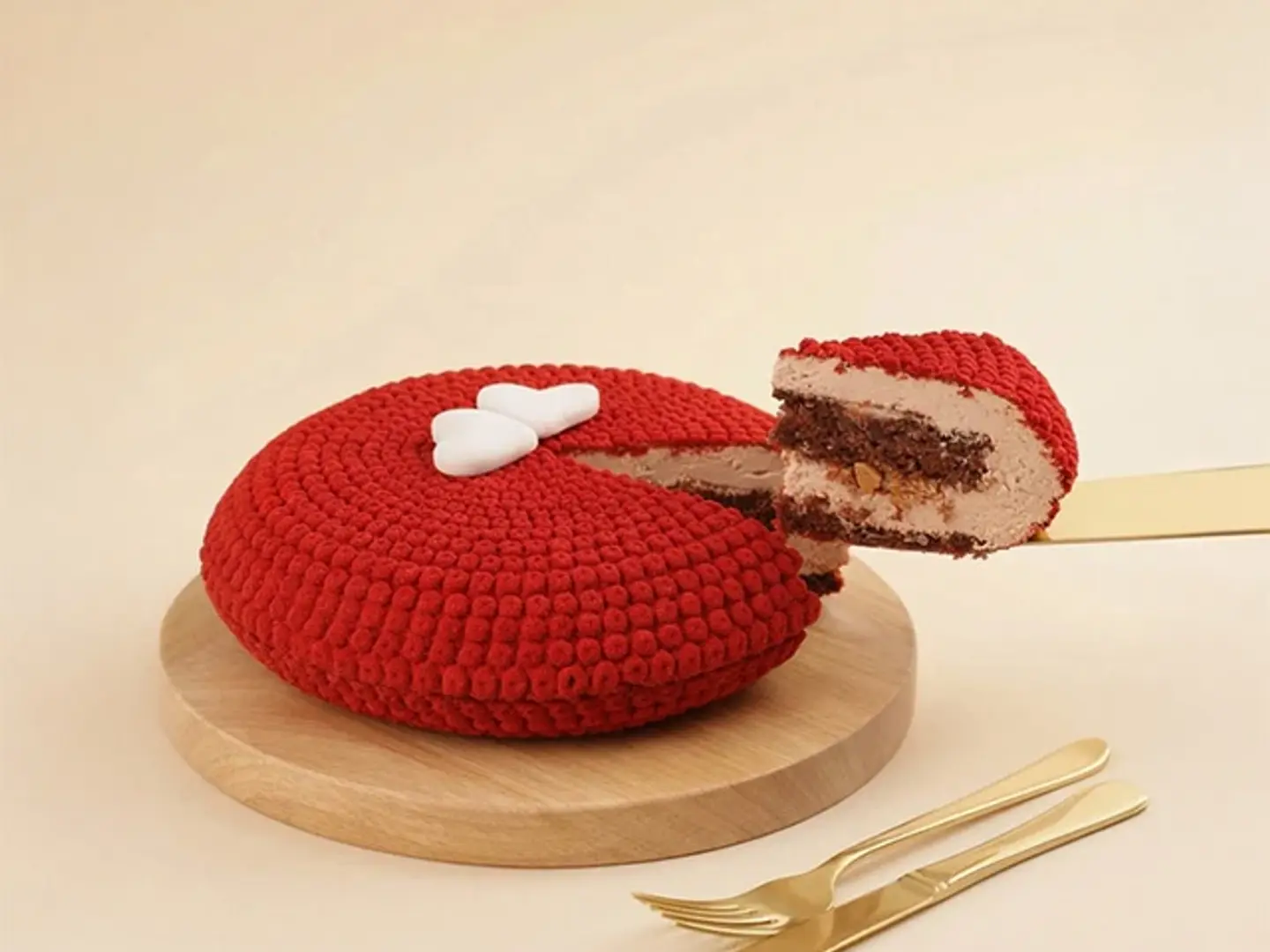 كيك فالنتاين غيوم الحب