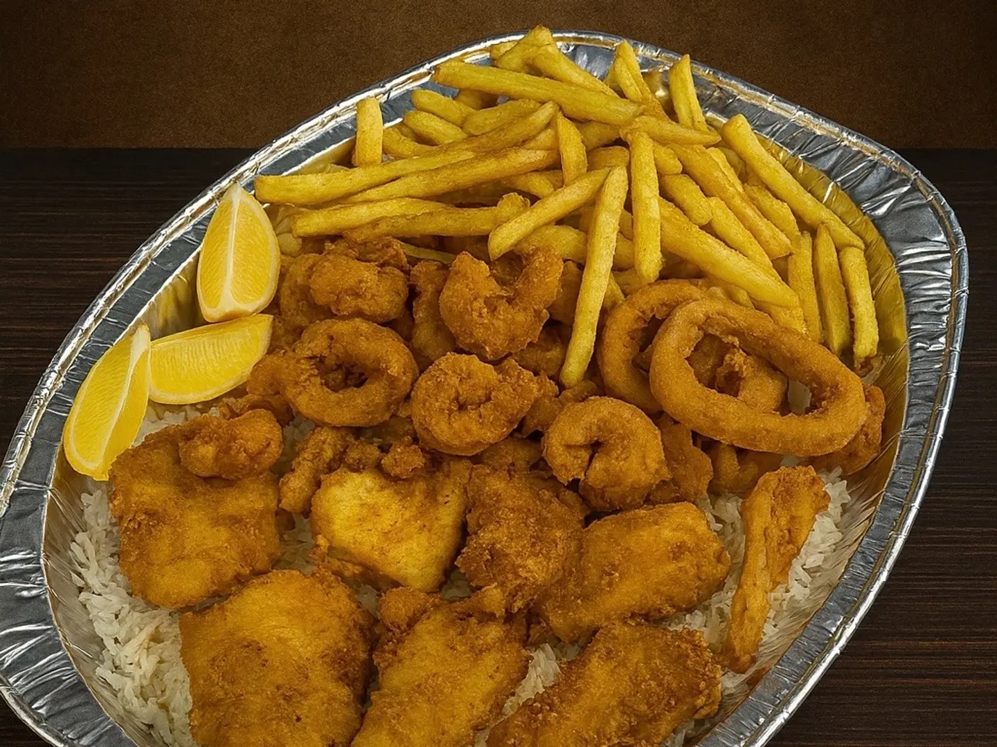 وجبة جمبري وفيليه كبيره