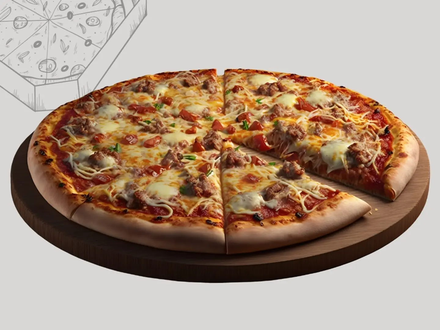 Smoked Meat Medley Pizza