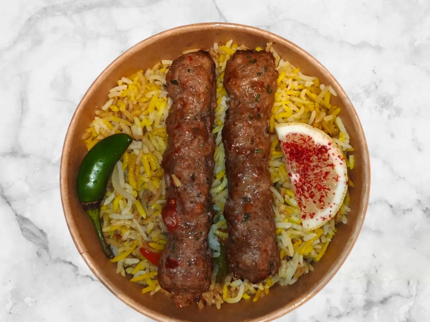 أرز كباب لحم