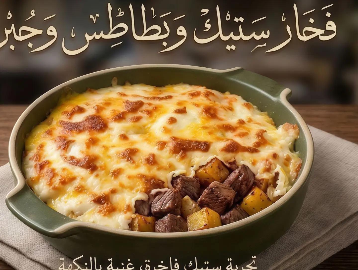 Steak, Potatoes, And Cheese Casserole