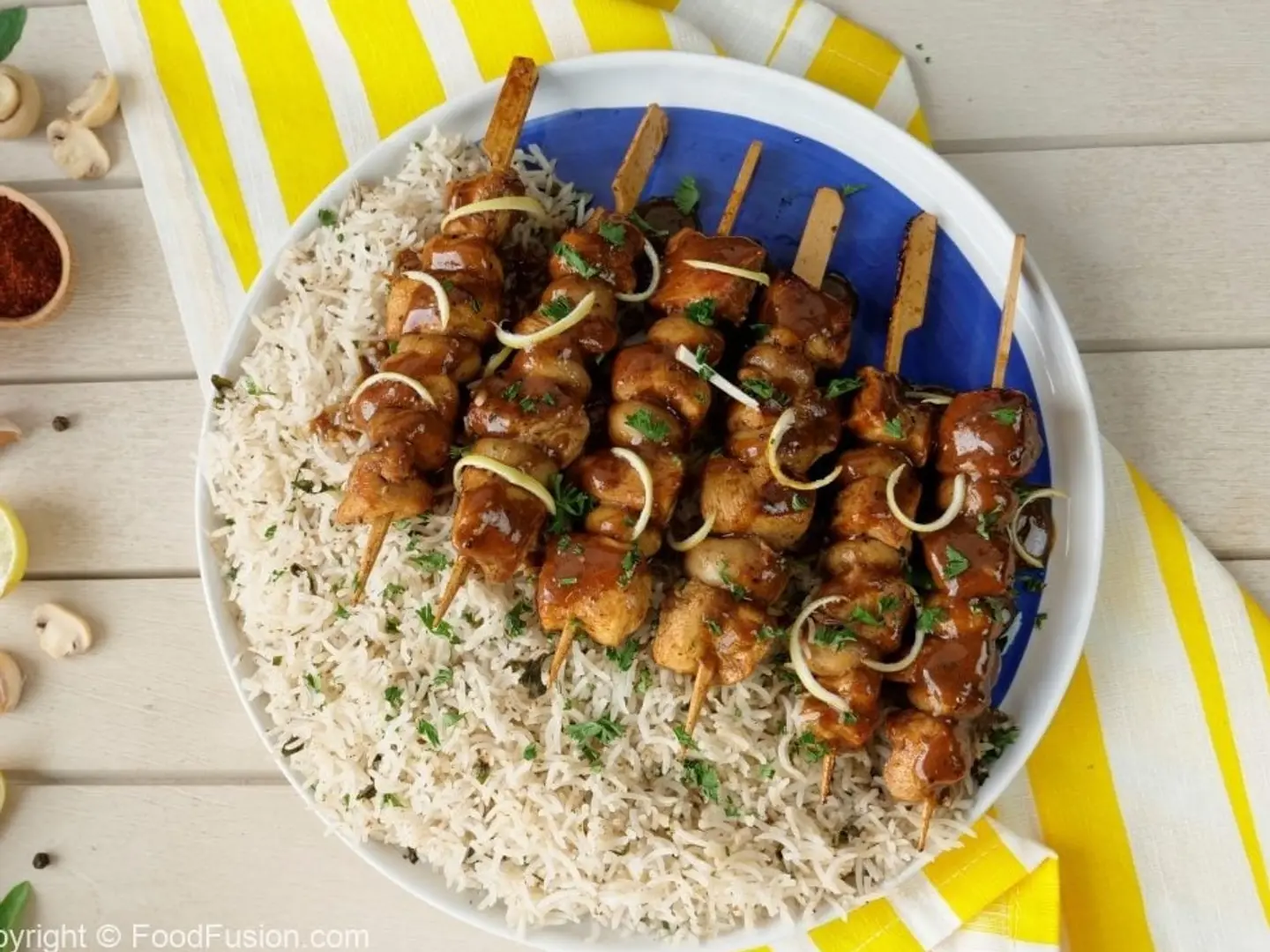 طبق أرز دجاج مشوي