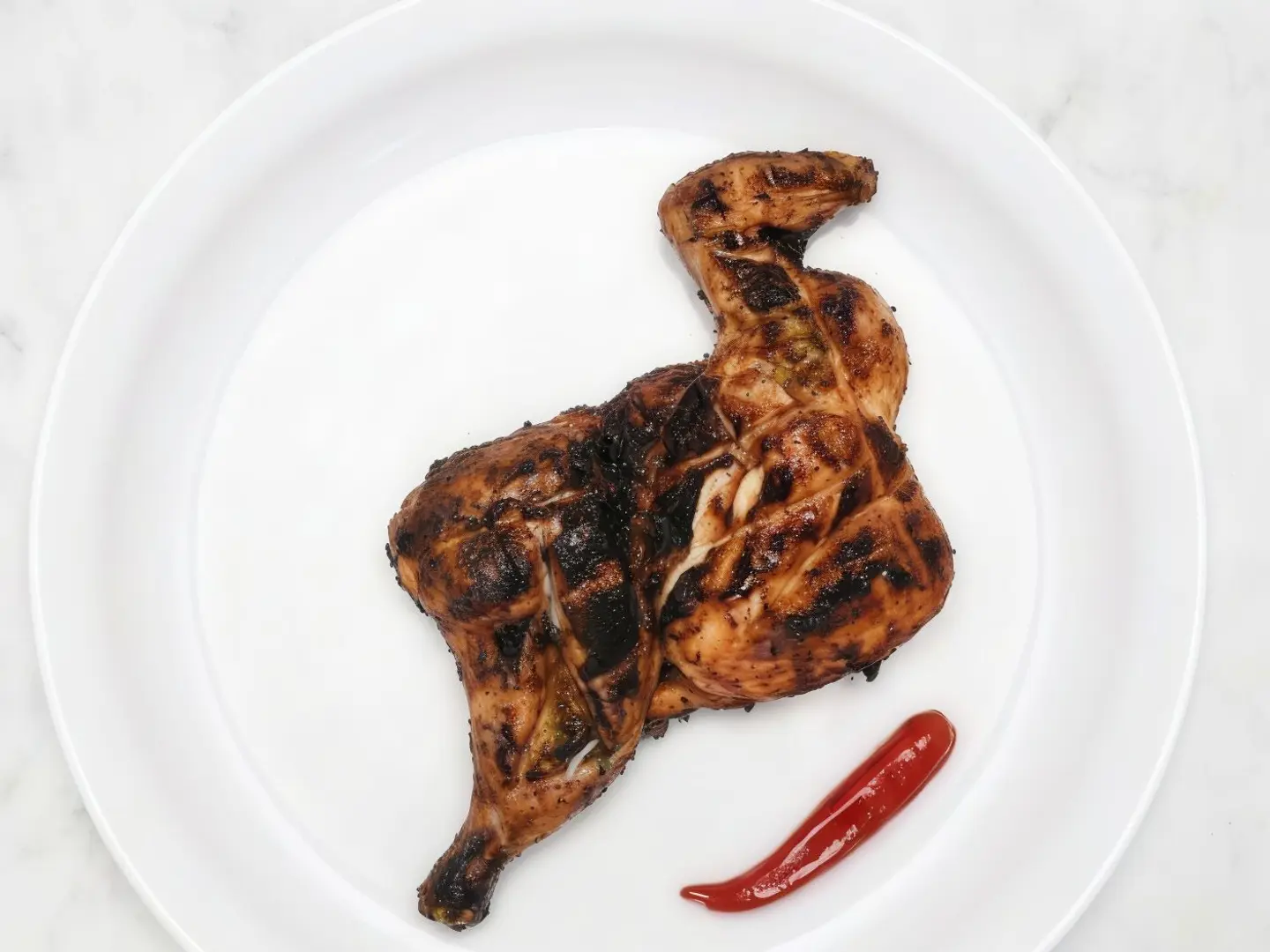 Half Plain Charcoal Chicken