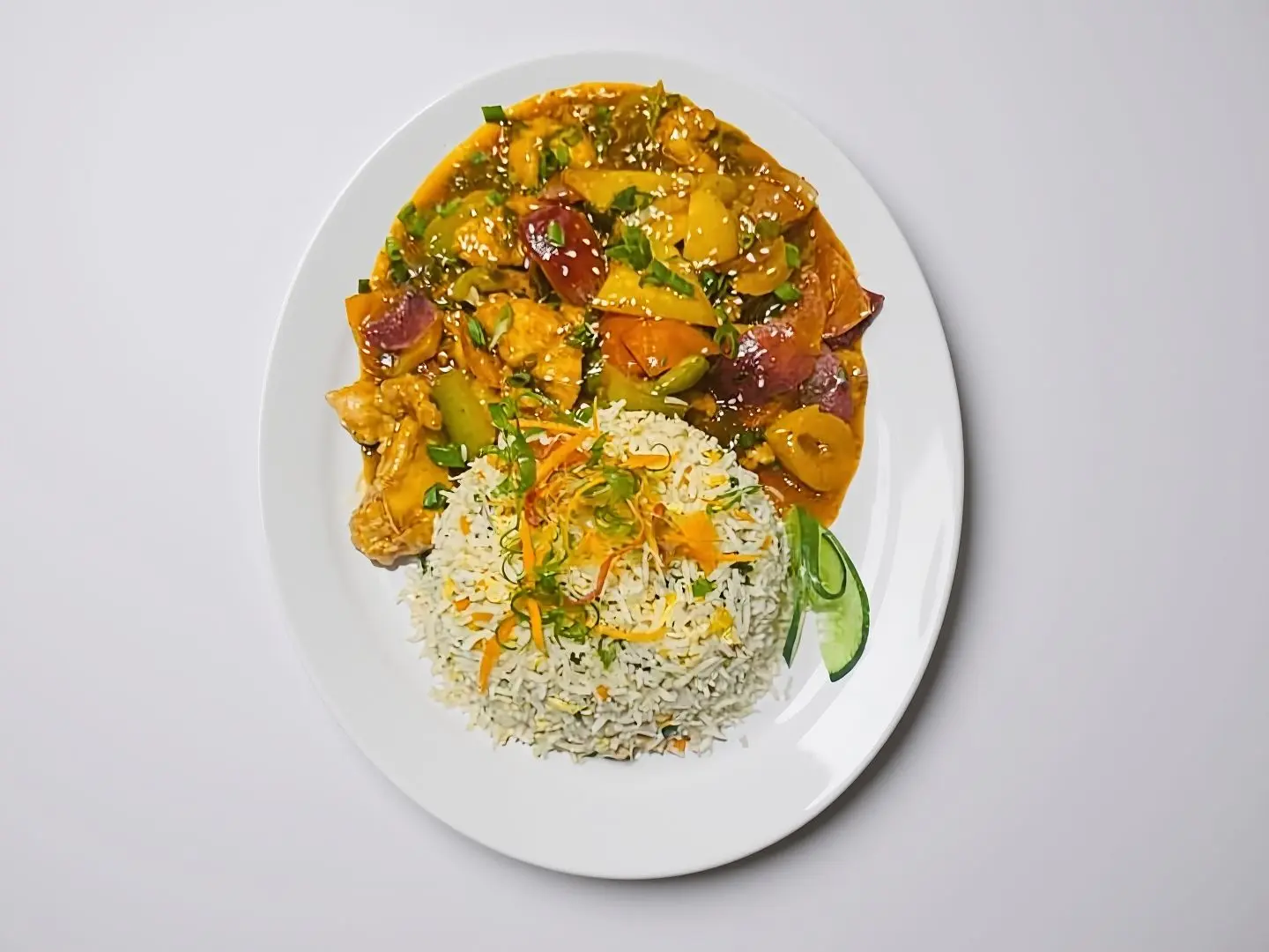 Chicken Shashlik With Fried Rice