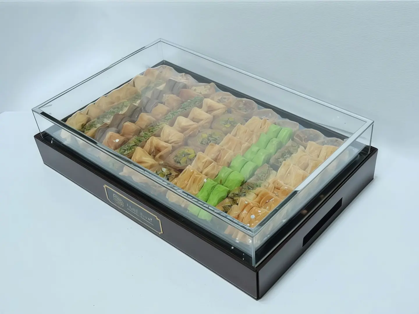 Luxury Assorted Baklava Serving Tray (With Clear Lid) Medium