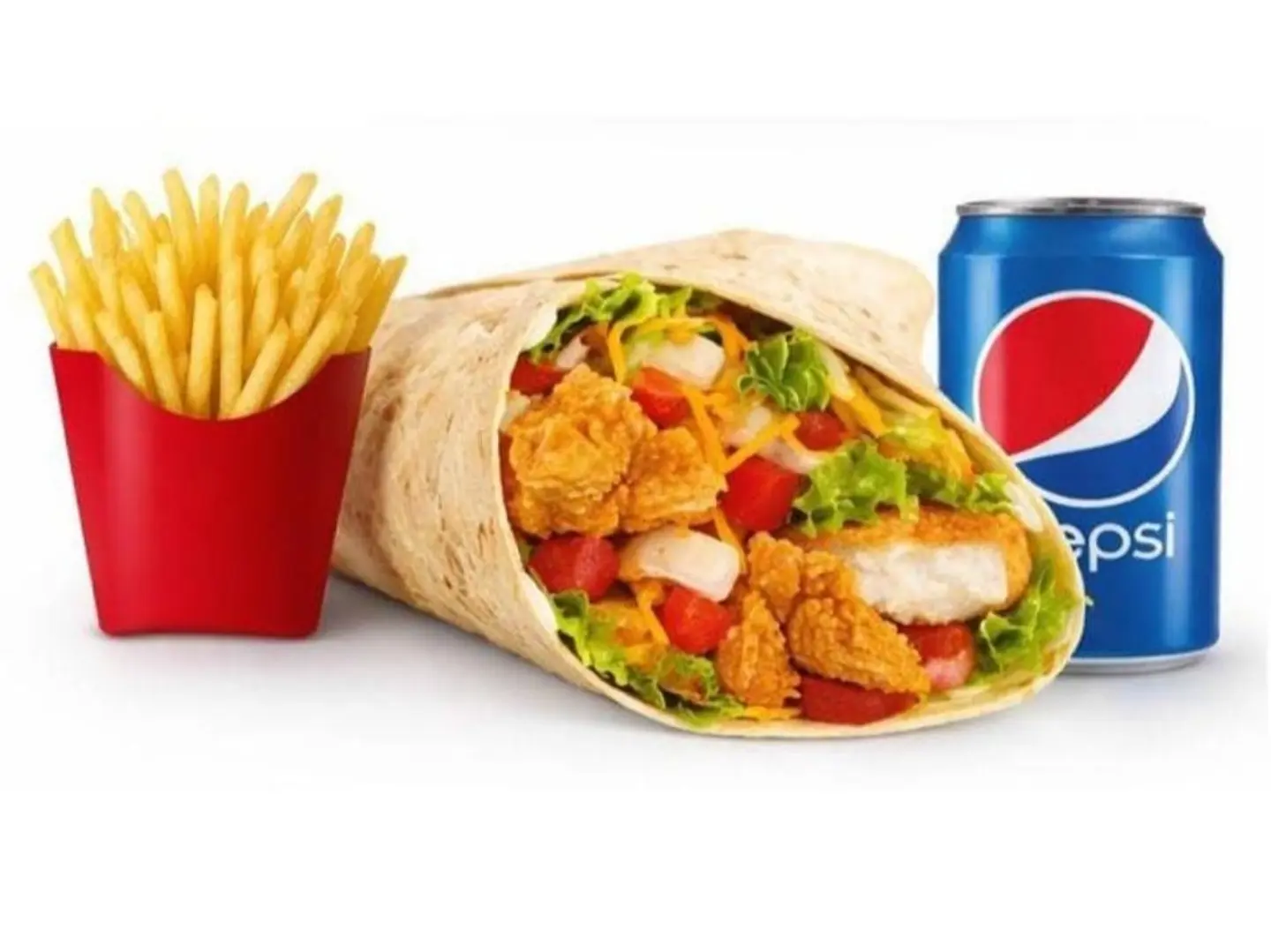 وجبة ساندويتش شرائح الدجاج حار