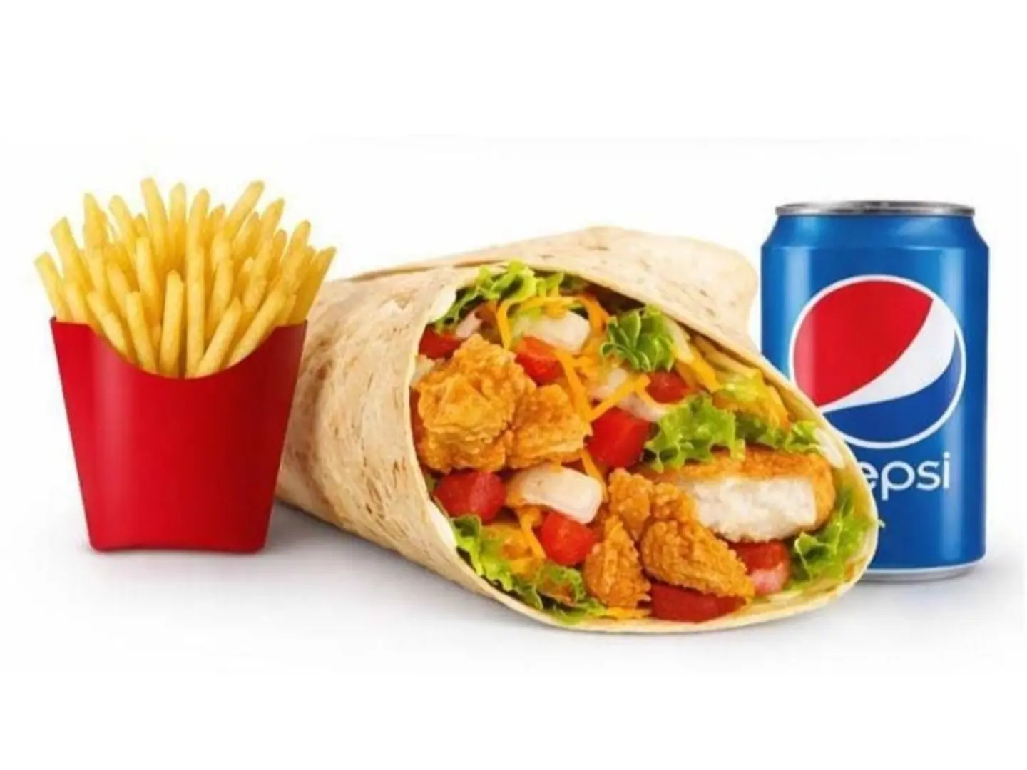 وجبة ساندويش شرائح الدجاج العادية