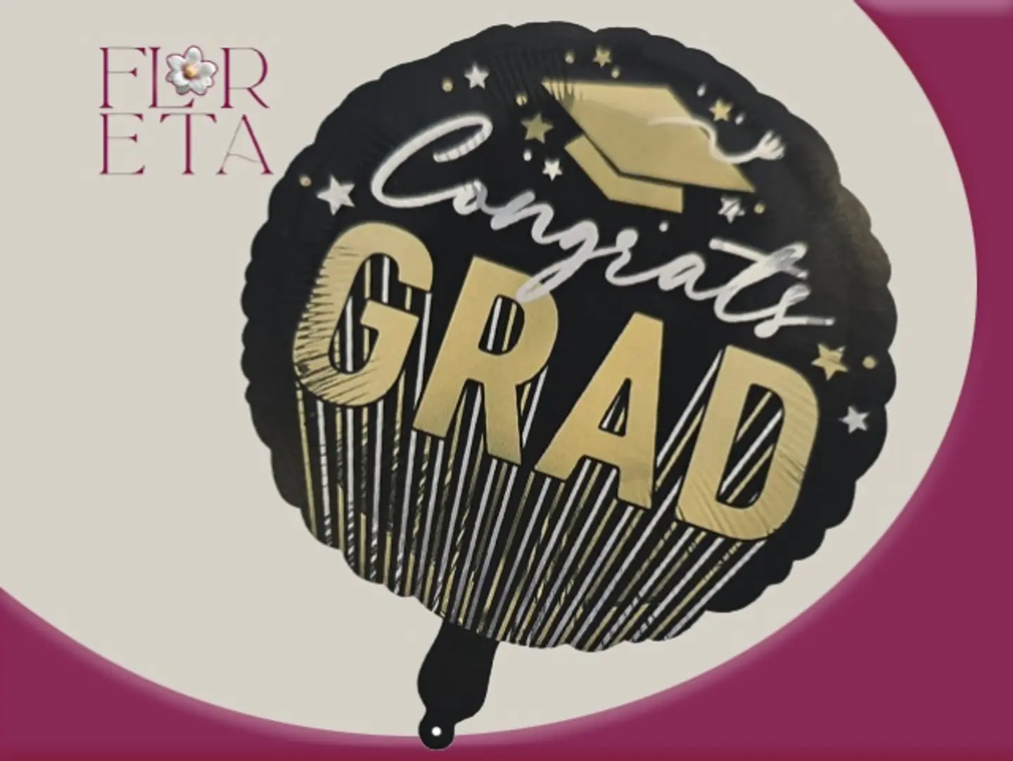 Graduation Balloon In Black And Gold