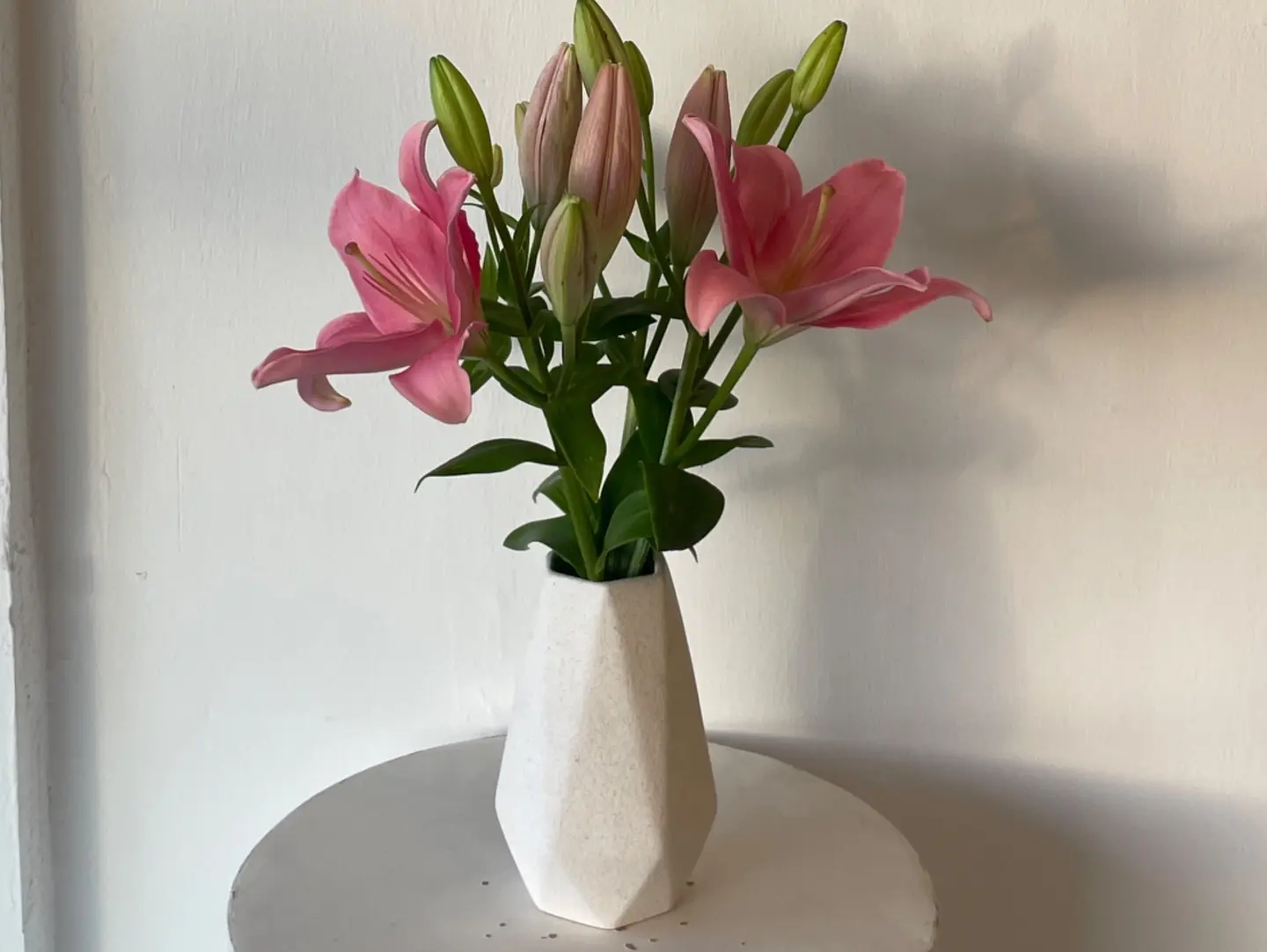 Vase Lilies Clors Pink Number 2