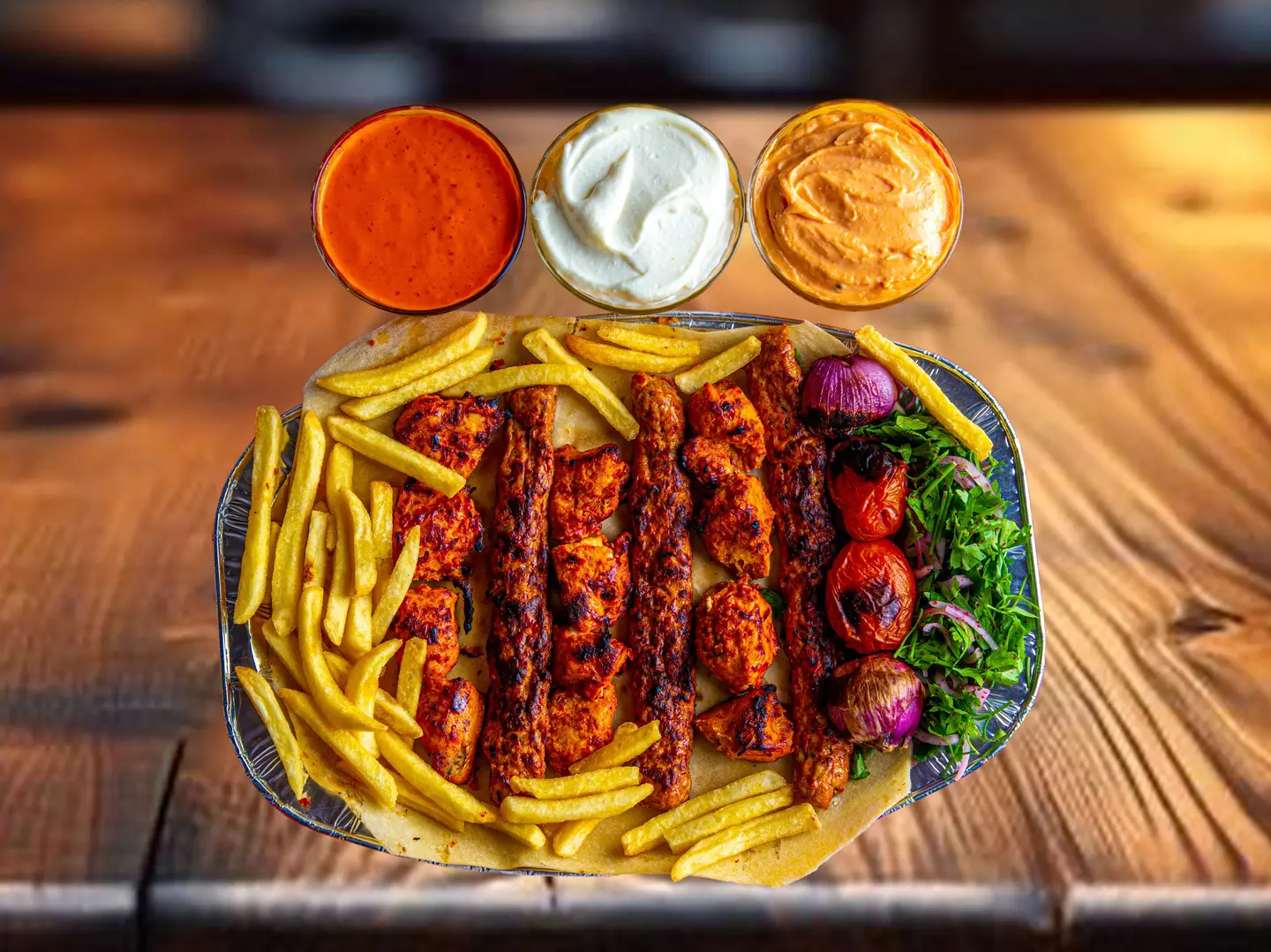 صحن مشاوي دجاج وسط