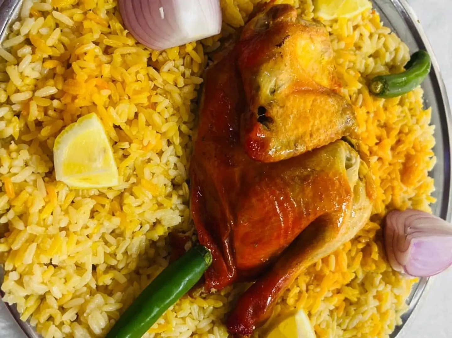 نص حبه دجاج مندي