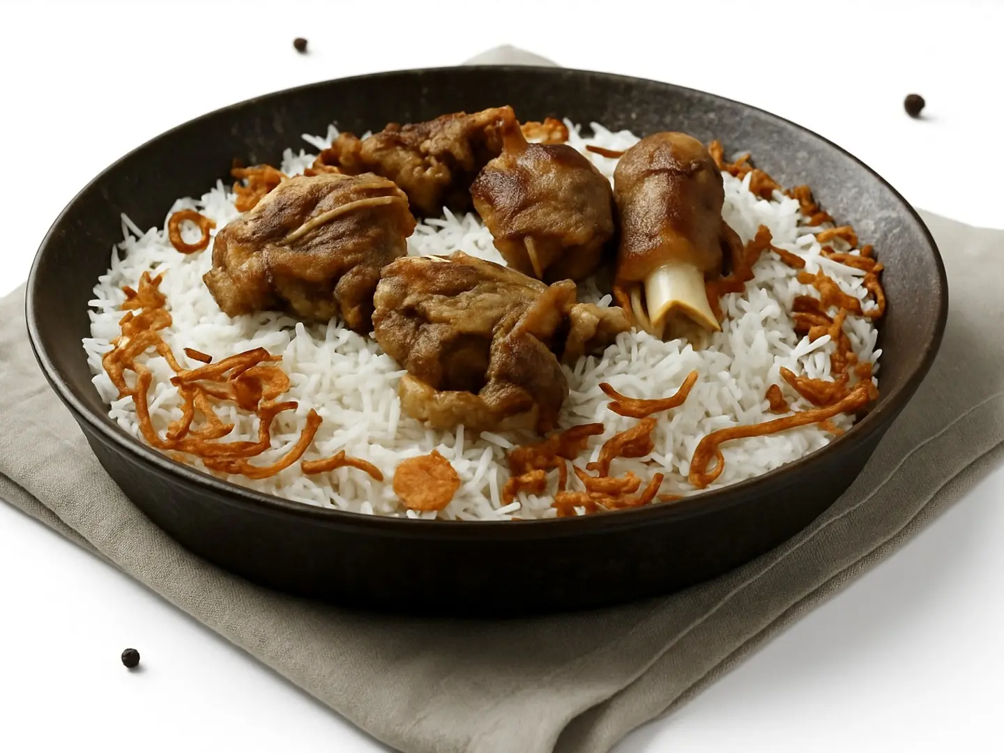 رز بشاور لحم حنيذ