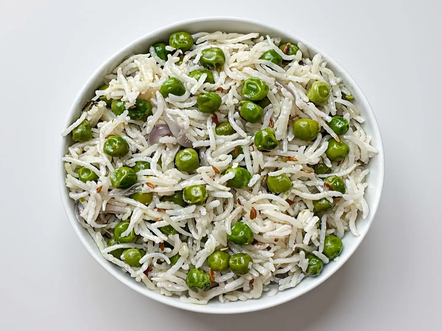 بازلاء خضراء بلاو نص