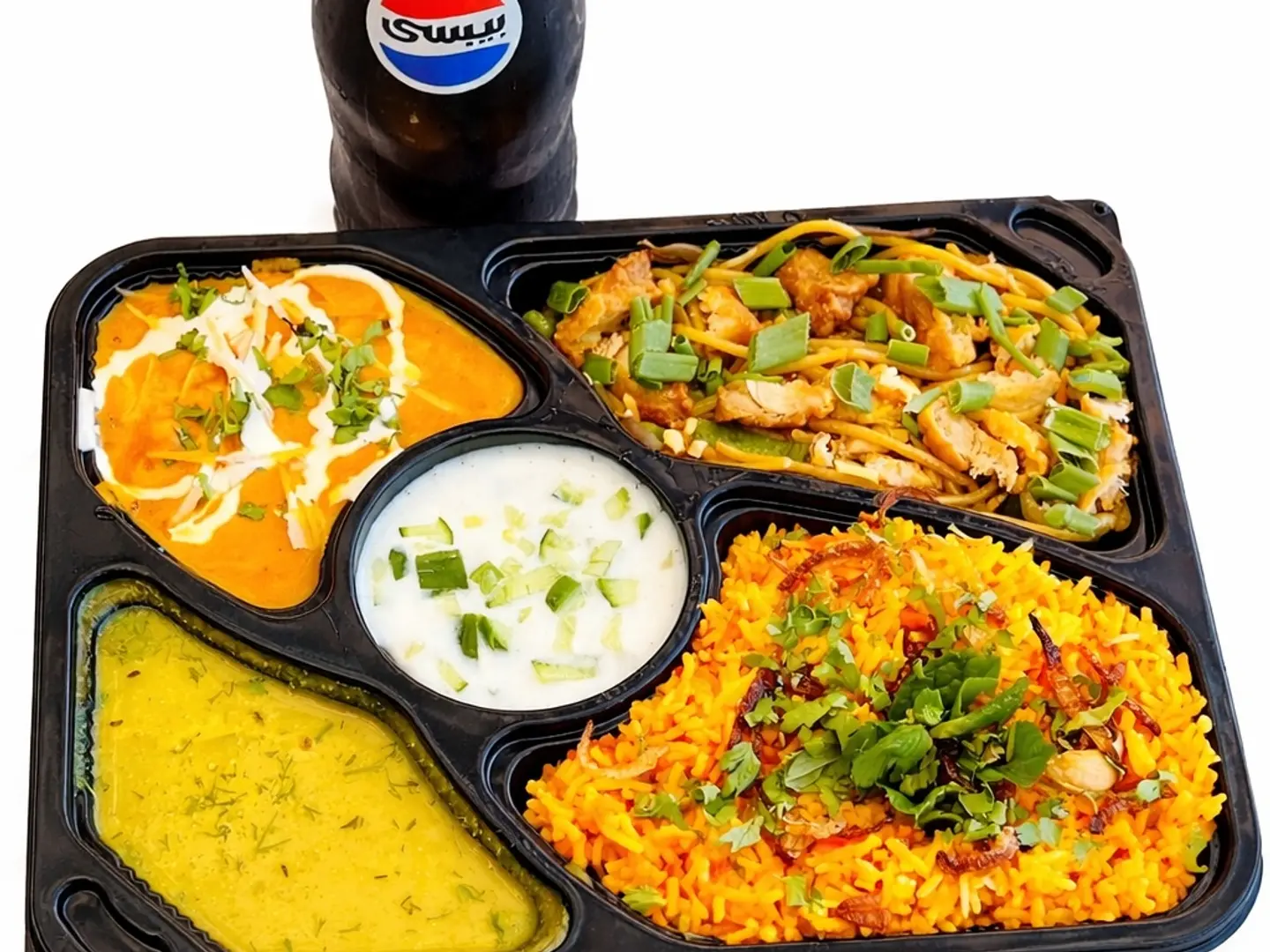 وجبة خاصة عبر الإنترنت مع مشروب غازي