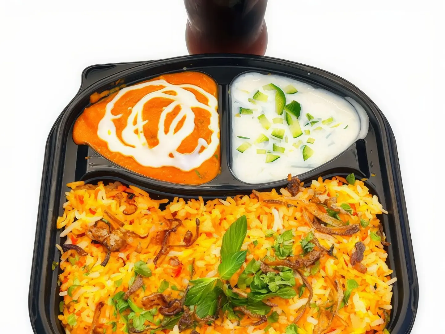 وجبة برياني دجاج بالزبدة مع بيبسي