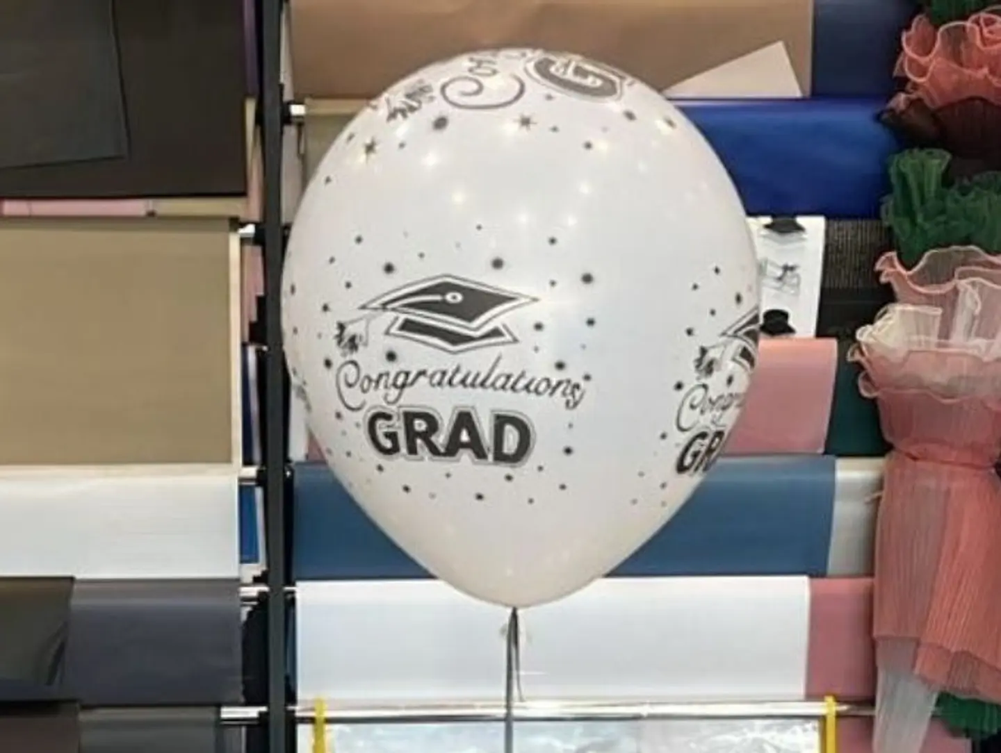 English White Graduation Balloon