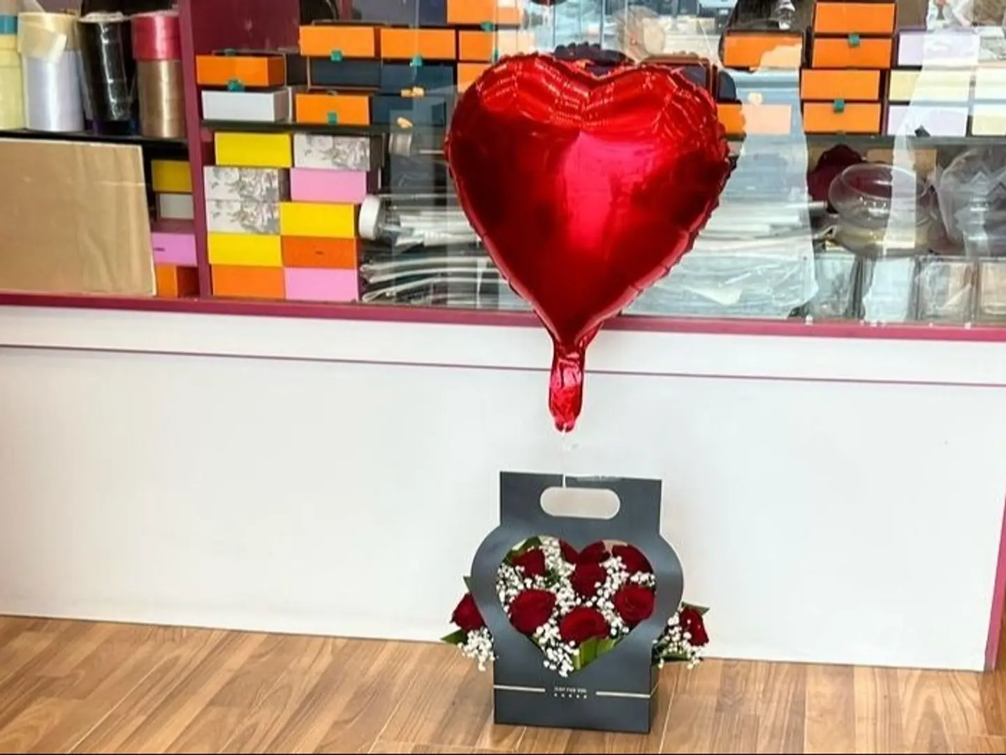 Heart Basket With Tin Heart