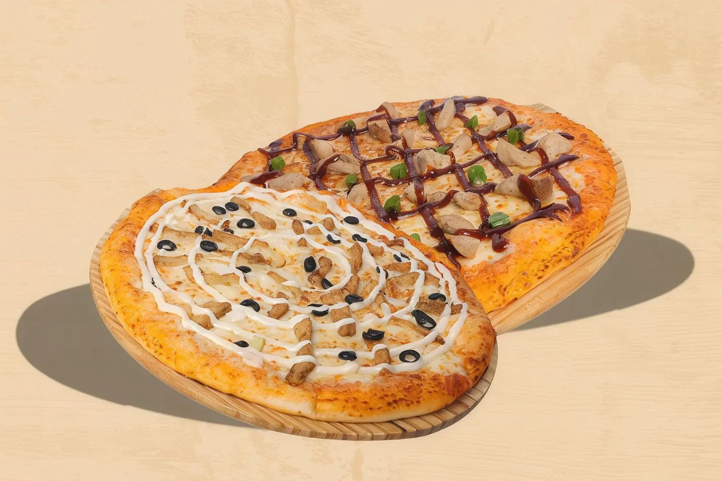 اتنين بيتزا وسط