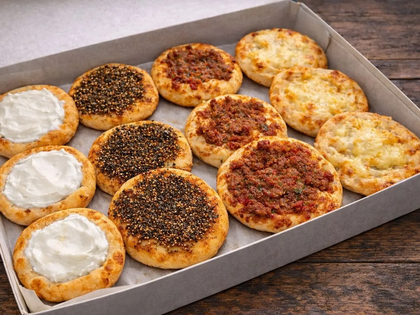 Mini Mix Manakeesh 12 Pieces