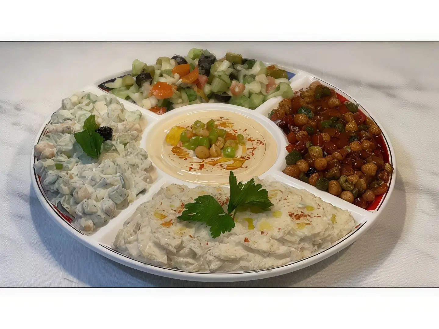 صحن مقبلات مشكل