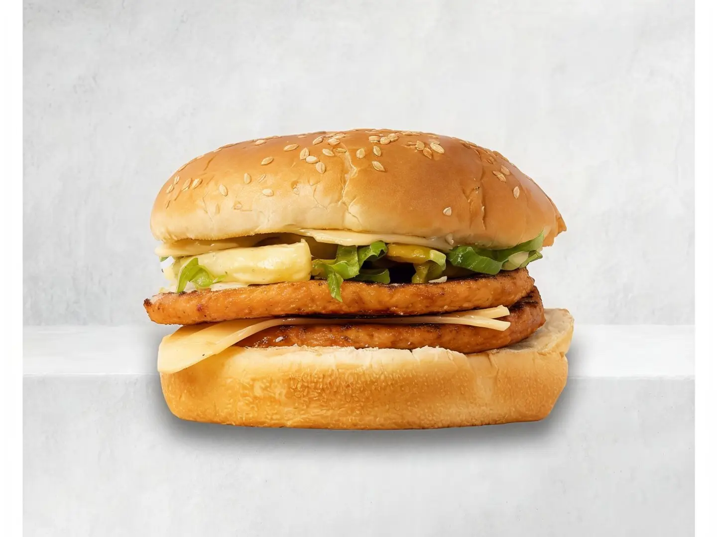 برجر دجاج على الفحم دبل