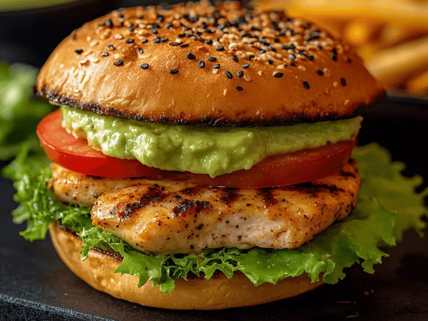 Chicken Burger Charcoal