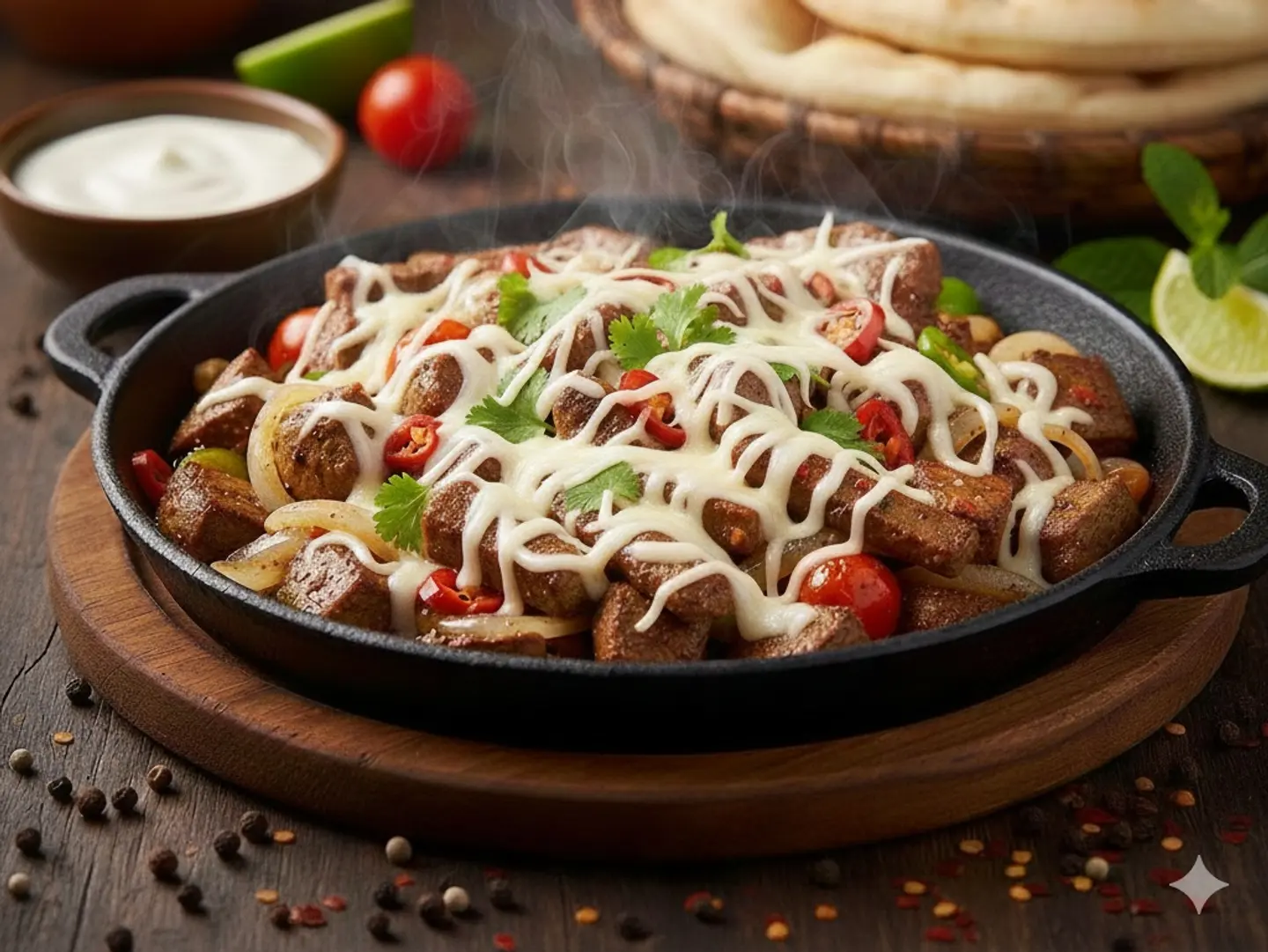 صحن كبدة بالجبن