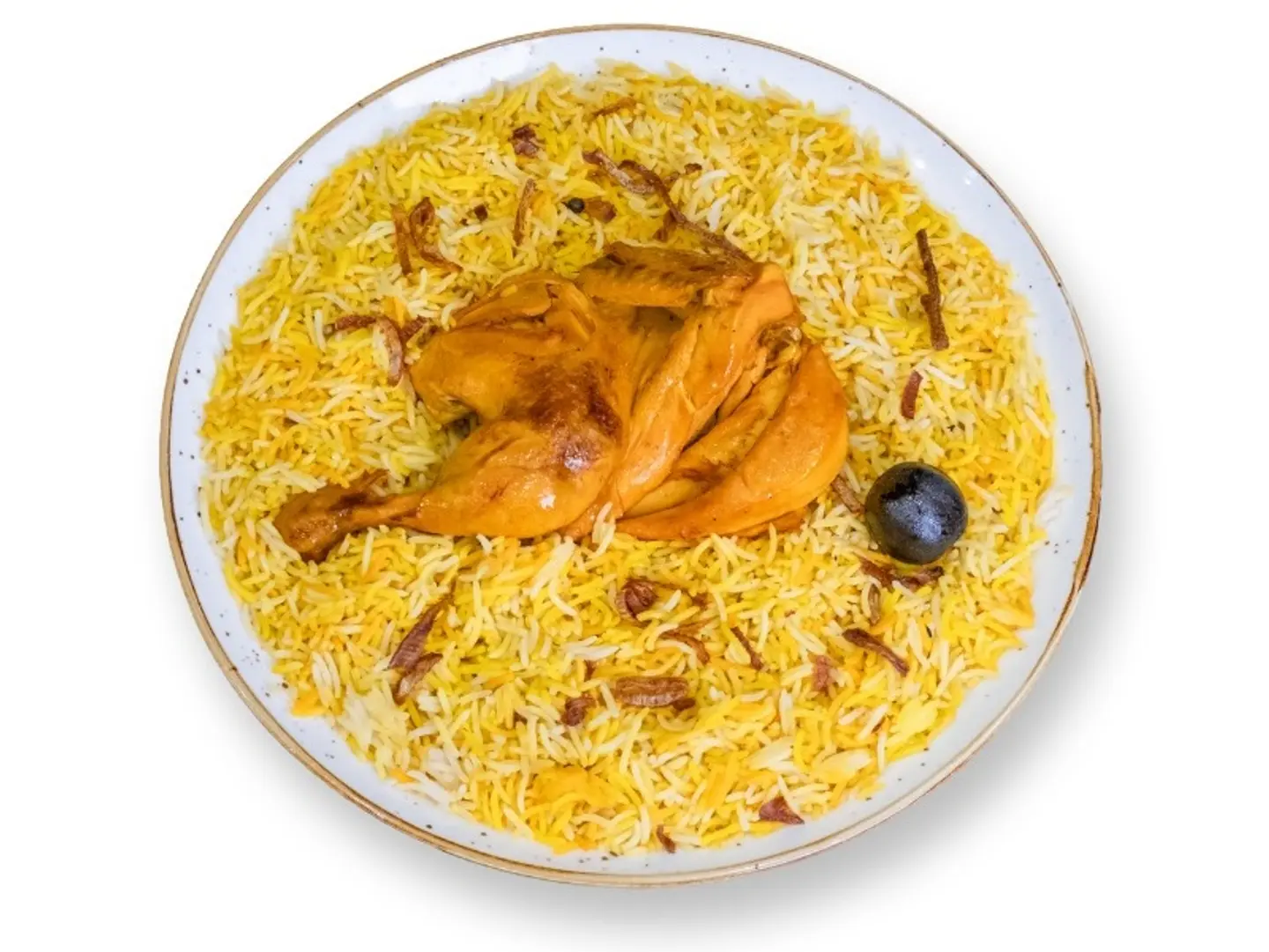نص دجاج محمر رز مندي