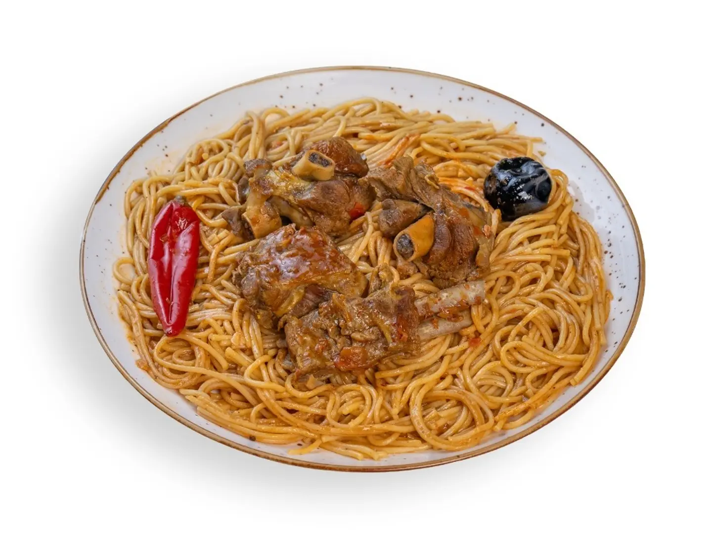 مضغوط مكرونة اسباغتي لحم