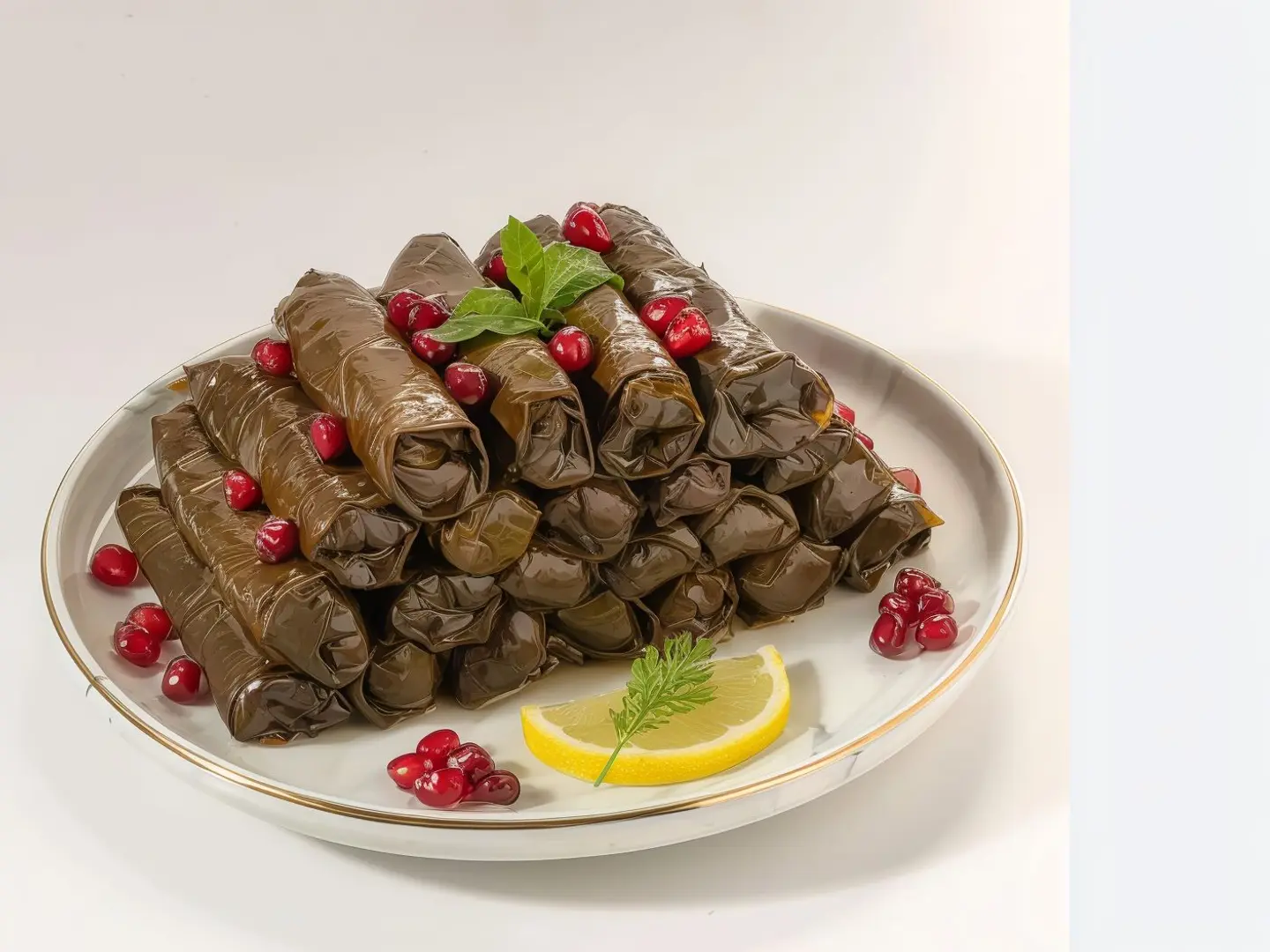 8 Piece Vine Leaves Plate