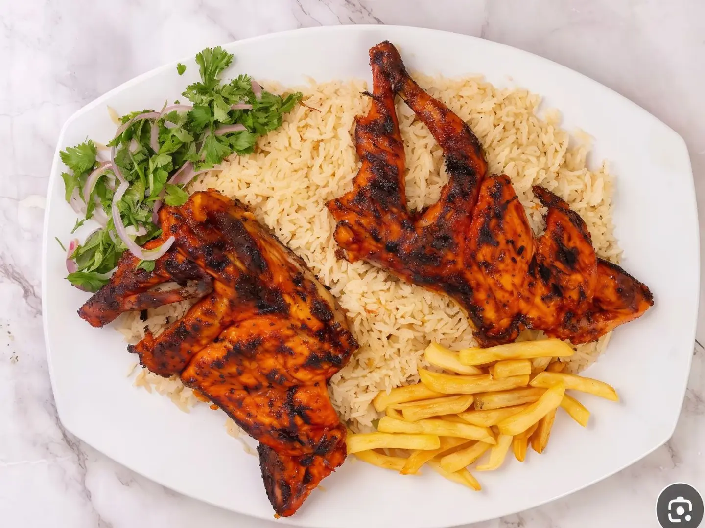 Charcoal Chicken With Rice