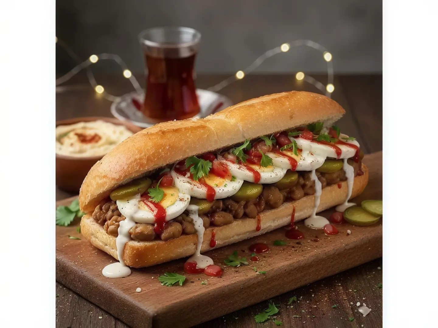 ساندوتش فول بالبيض