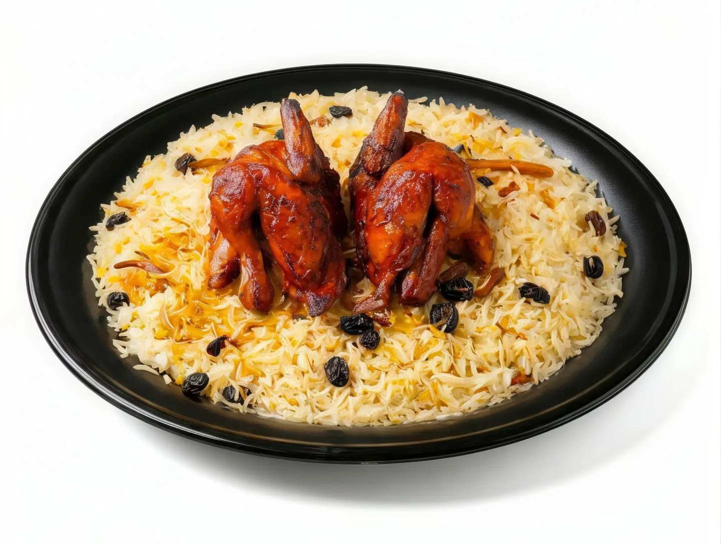 Grilled Chicken With White Rice - Quarter Of A Grilled Chicken