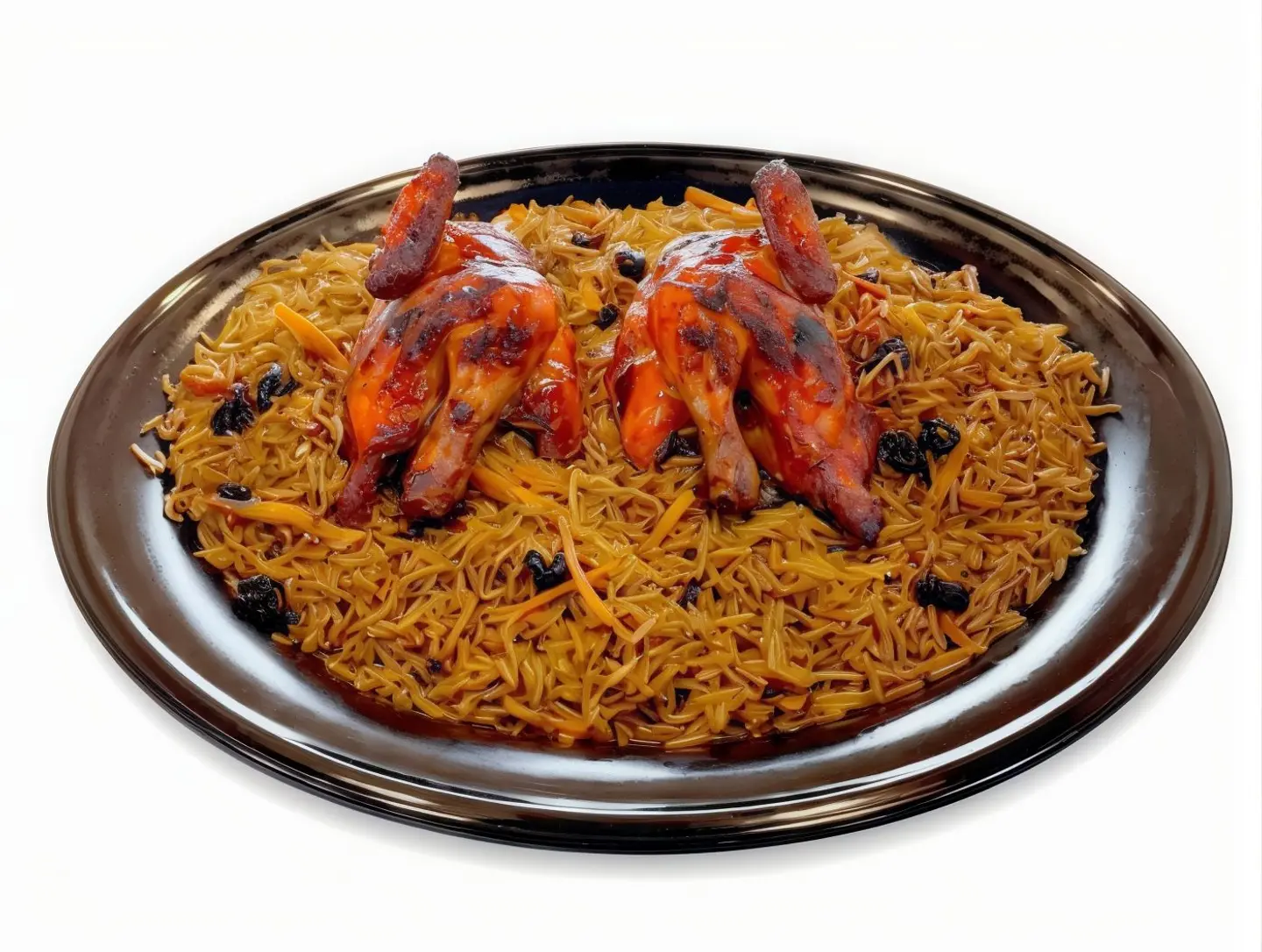 Grilled Chicken With Smoked Rice - Quarter Of A Grilled Chicken