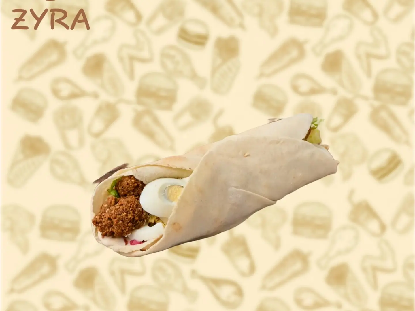 ساندوتش فلافل بالبيض