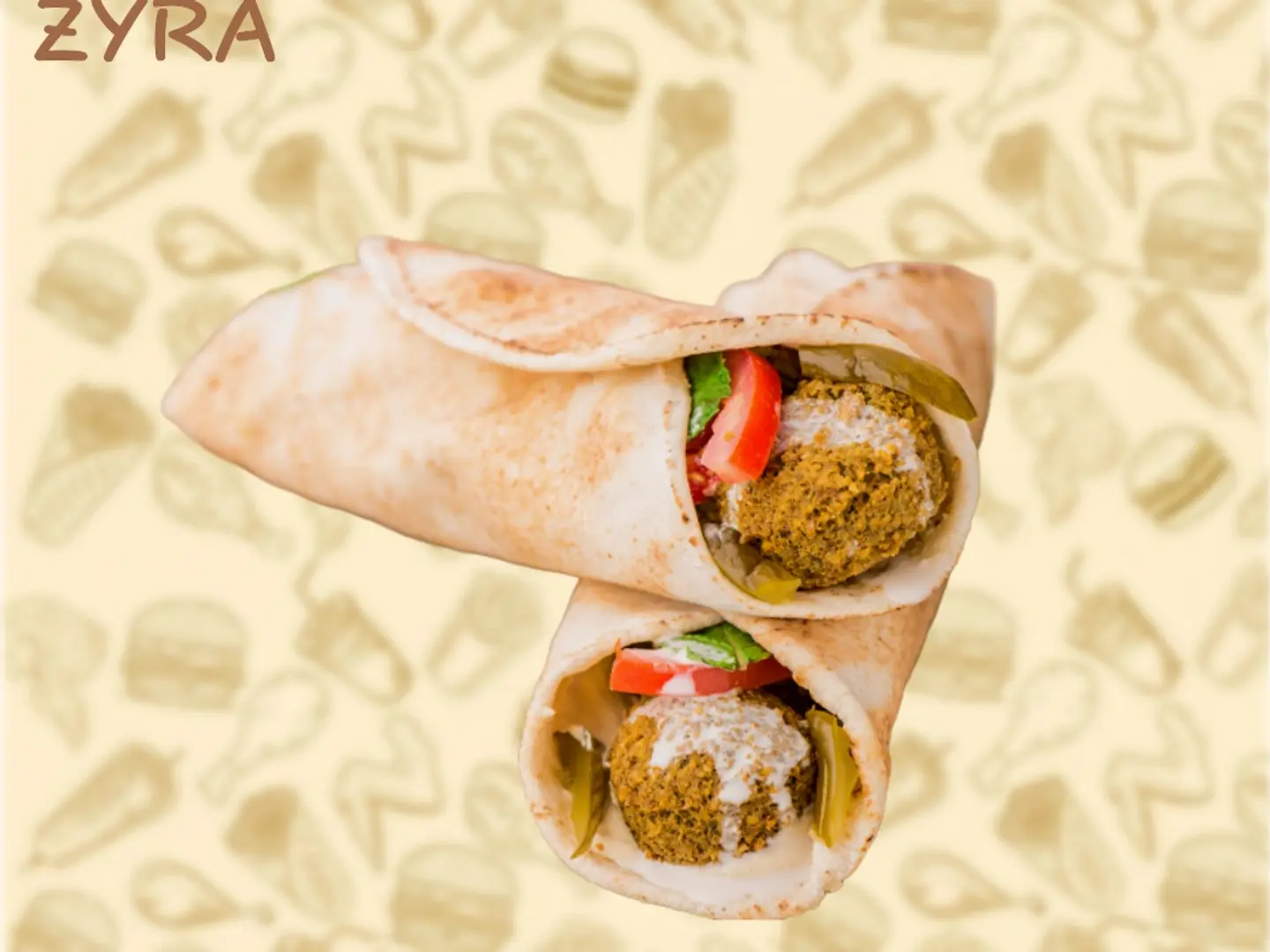 ساندوتش فلافل بالحمص