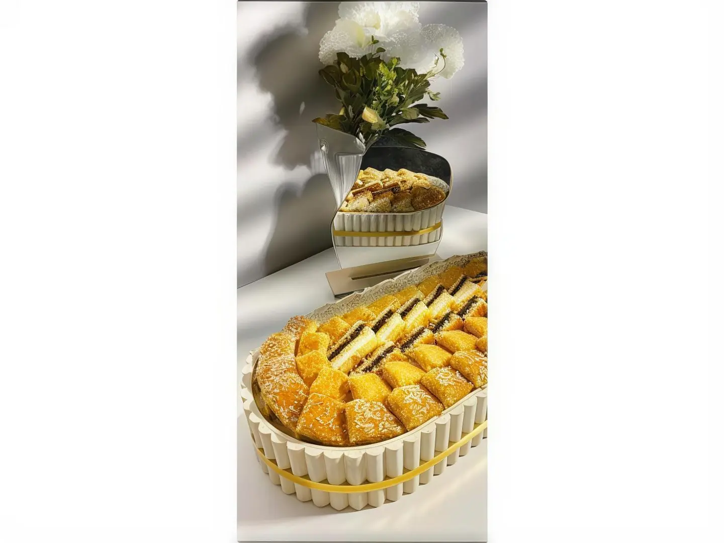 Wooden Basbousa Tray