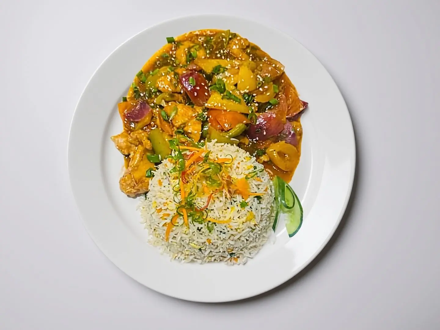 Chicken Shashlik With Fried Rice