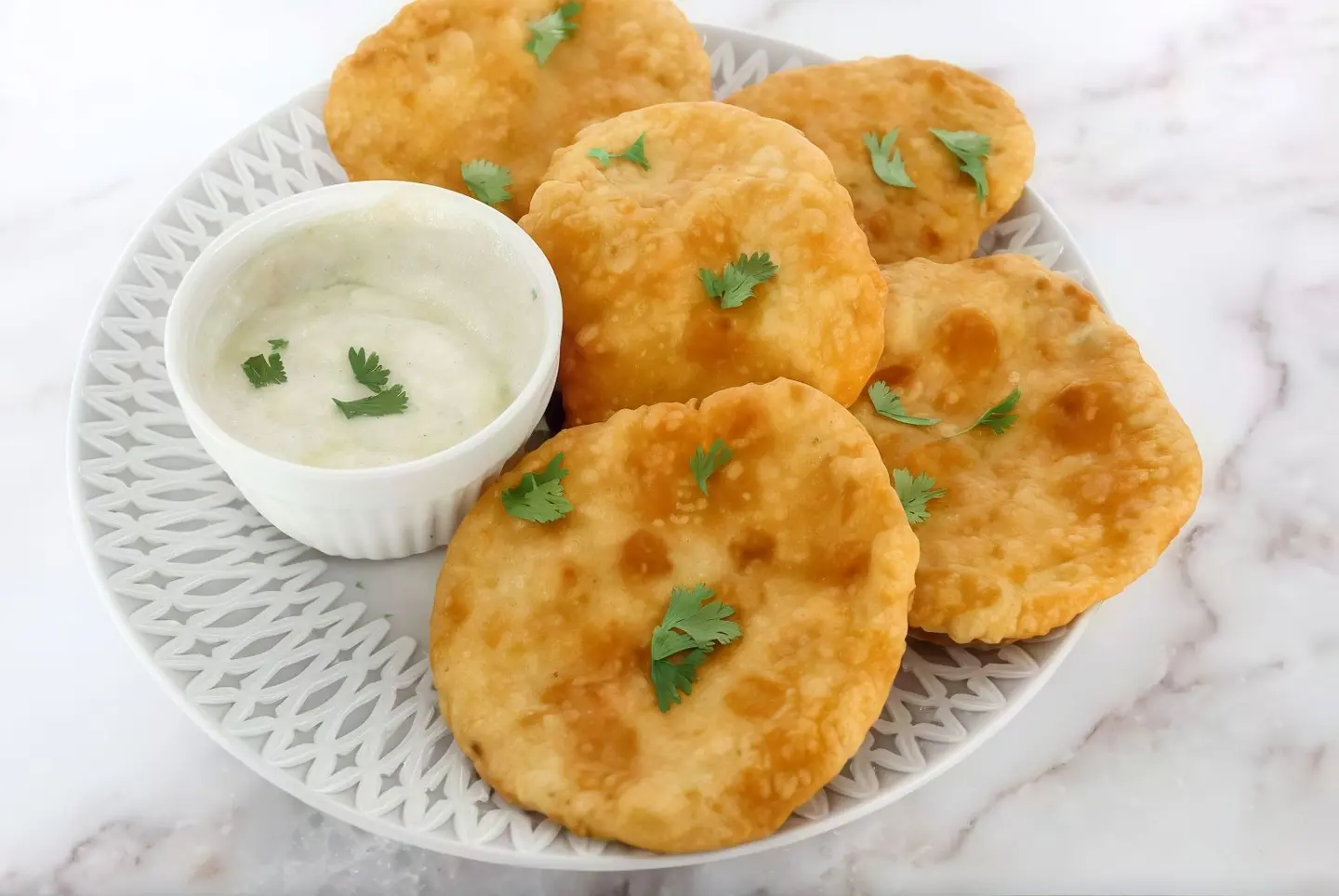 One Piece Of Puri Lentil Puri