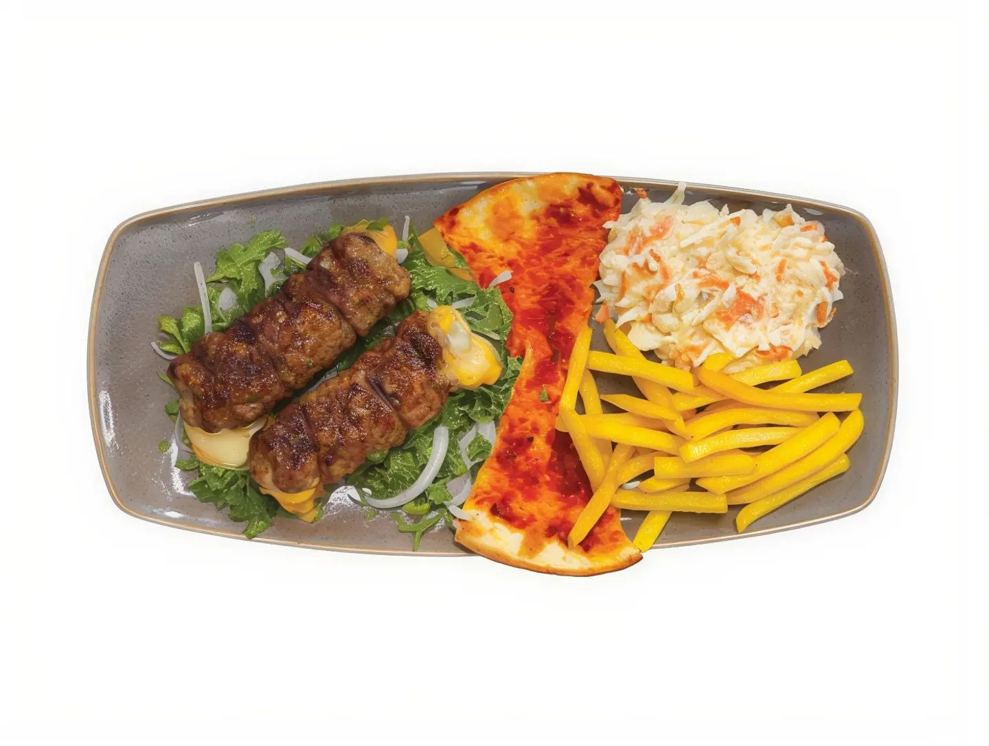 Meat Kebab Portion Grape Leaves