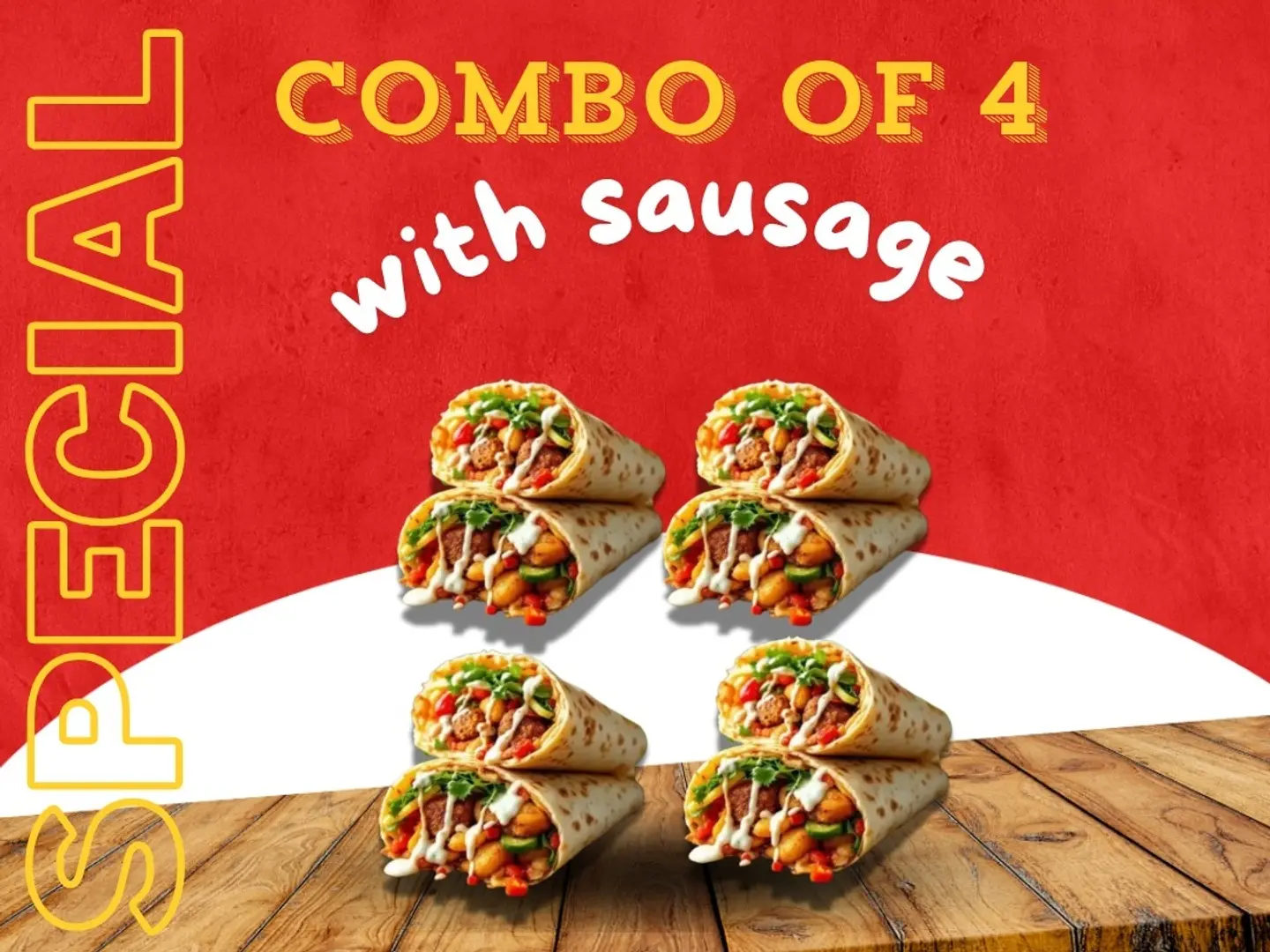 Deal Of 4 Special Shawarmas