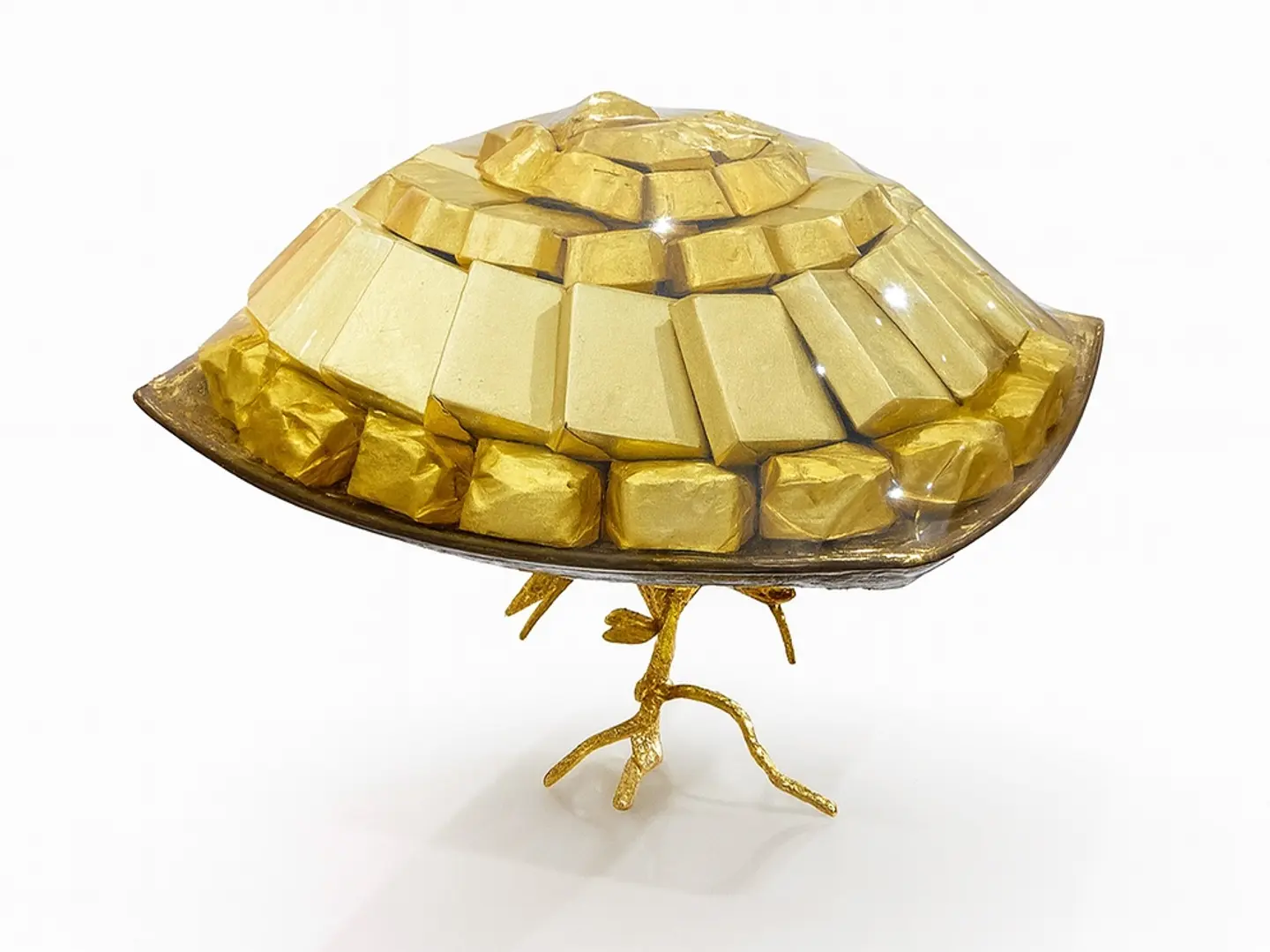 صينية شوكلاته بالجيكي ذهبي