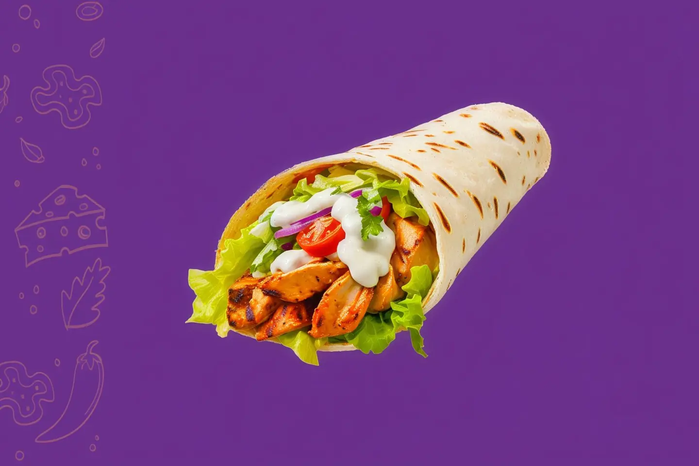 ساندويش تورتيا الدجاج