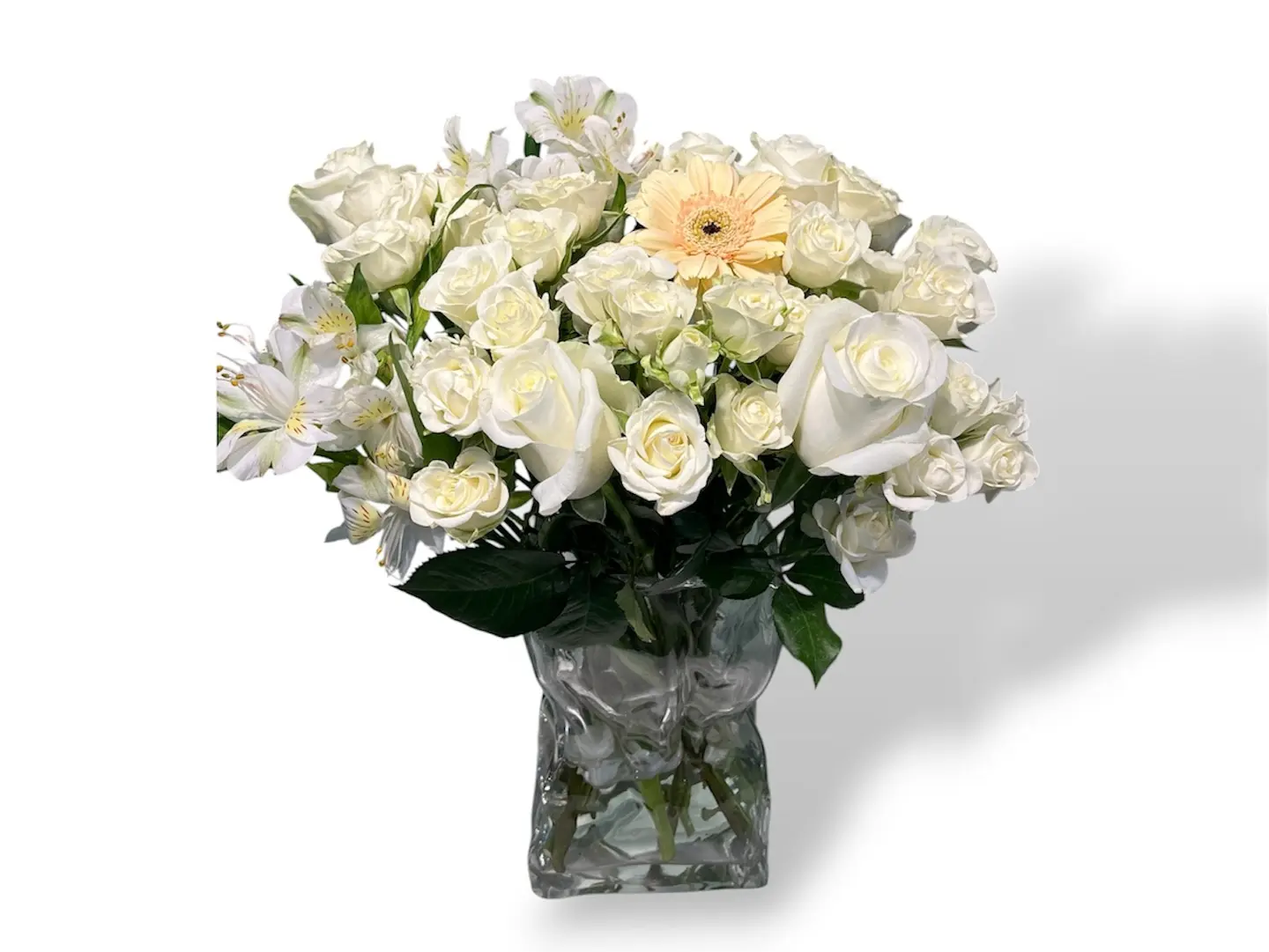 White Elegance Arrangement For Dad