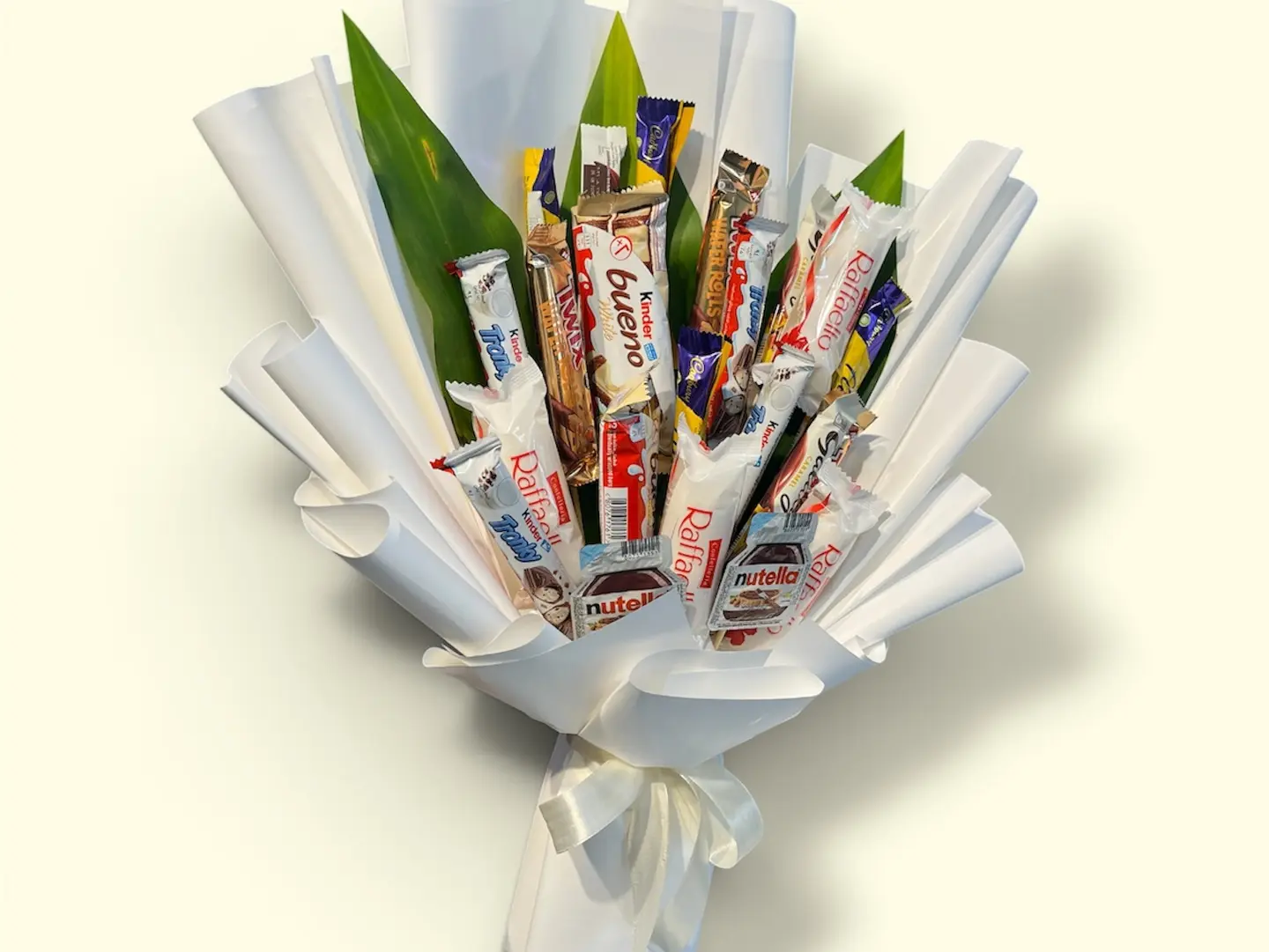 White Chocolate Bouquet With A Tricolor Design