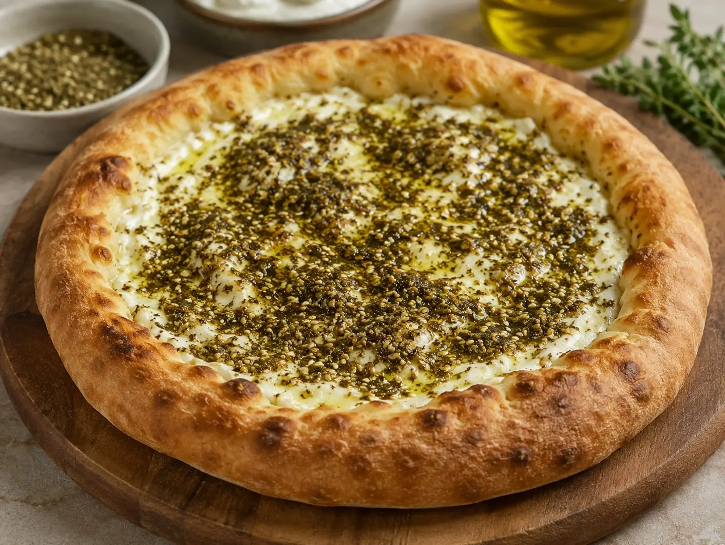 لبنة مع الزعتر